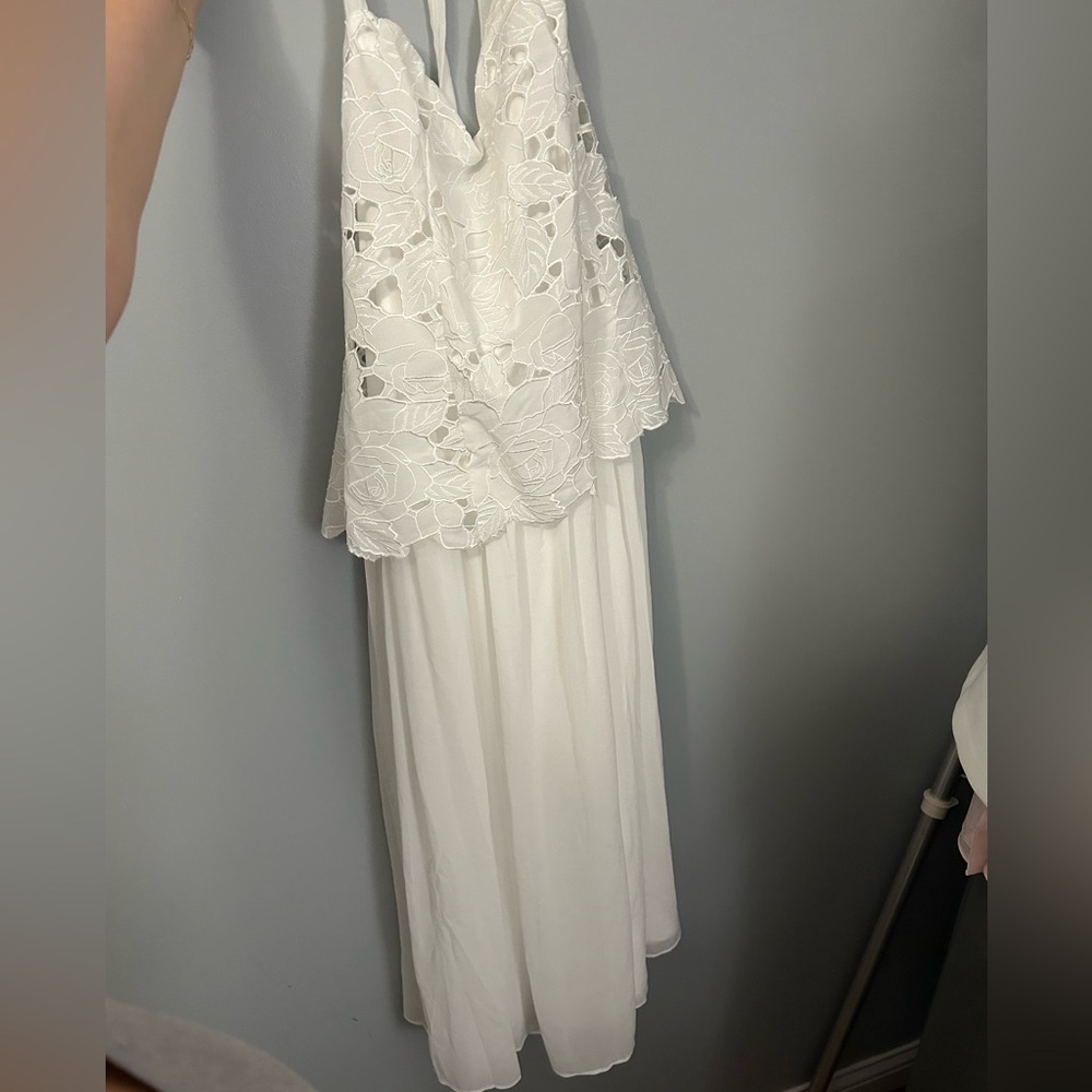 Lulu's White Midi Halter Dress - Picture 4 of 4